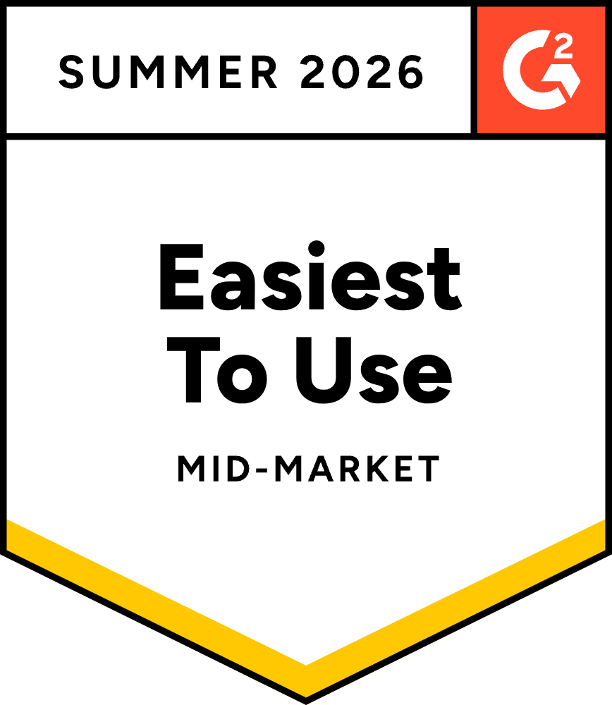 G2 Easiest To Use Mid-Market Summer 2026